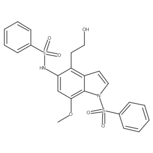 N-[4-(2-Hydroxyethyl)-7-methoxy-1-(phenylsulfonyl)-1H-indol-5-yl]benzenesulfonamide结构式