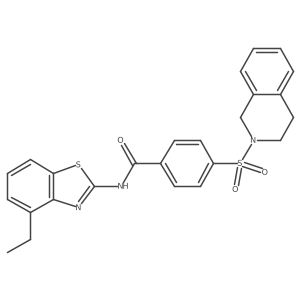 4-((3,4-dihydroisoquinolin-2(1H)-yl)sulfonyl)-N-(4-ethylbenzo[d]thiazol-2-yl)benzamide Structure