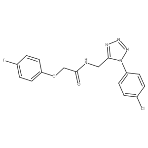 N-((1-(4-chlorophenyl)-1H-tetrazol-5-yl)methyl)-2-(4-fluorophenoxy)acetamide结构式