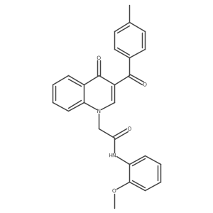 N-(2-methoxyphenyl)-2-(3-(4-methylbenzoyl)-4-oxoquinolin-1(4H)-yl)acetamide结构式