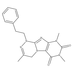 3,7,9-trimethyl-1-phenethyl-7,9-dihydro-[1,2,4]triazino[3,4-f]purine-6,8(1H,4H)-dione结构式