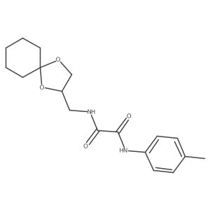 N1-(1,4-dioxaspiro[4.5]decan-2-ylmethyl)-N2-(p-tolyl)oxalamide结构式