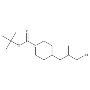 Tert-butyl 4-(3-hydroxy-2-methylpropyl)piperidine-1-carboxylate结构式