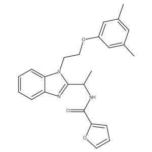 N-({1-[2-(3,5-dimethylphenoxy)ethyl]benzimidazol-2-yl}ethyl)-2-furylcarboxamid e结构式