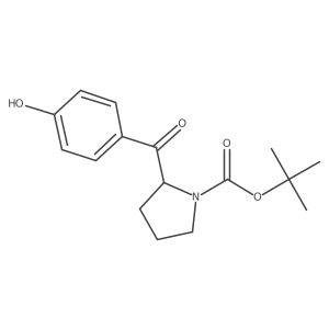 Tert-butyl 2-(4-hydroxybenzoyl)pyrrolidine-1-carboxylate结构式