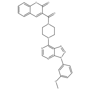 3-(4-(3-(3-methoxyphenyl)-3H-[1,2,3]triazolo[4,5-d]pyrimidin-7-yl)piperazine-1-carbonyl)-2H-chromen-2-one结构式
