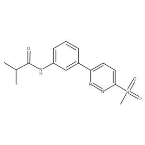 N-(3-(6-(methylsulfonyl)pyridazin-3-yl)phenyl)isobutyramide Structure