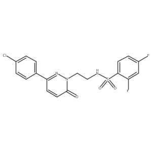 N-(2-(3-(4-chlorophenyl)-6-oxopyridazin-1(6H)-yl)ethyl)-2,4-difluorobenzenesulfonamide结构式