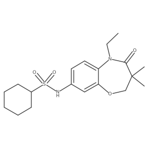 N-(5-ethyl-3,3-dimethyl-4-oxo-2,3,4,5-tetrahydrobenzo[b][1,4]oxazepin-8-yl)cyclohexanesulfonamide结构式