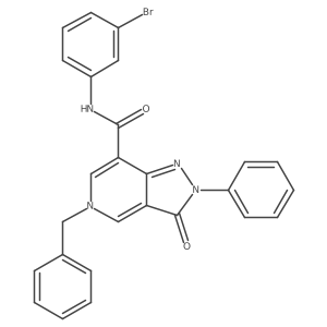 5-benzyl-N-(3-bromophenyl)-3-oxo-2-phenyl-3,5-dihydro-2H-pyrazolo[4,3-c]pyridine-7-carboxamide结构式