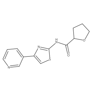 N-[4-(pyridin-3-yl)-1,3-thiazol-2-yl]oxolane-2-carboxamide结构式
