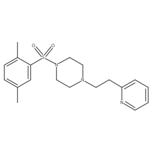 1-(2,5-Dimethylbenzenesulfonyl)-4-[2-(pyridin-2-yl)ethyl]piperazine结构式