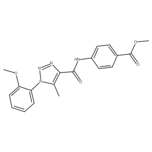 methyl 4-(1-(2-methoxyphenyl)-5-methyl-1H-1,2,3-triazole-4-carboxamido)benzoate Structure