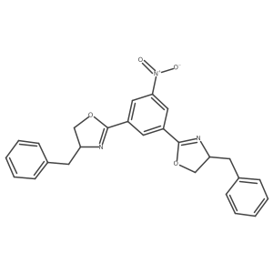 (4S,4'S)-2,2'-(5-Nitro-1,3-phenylene)bis(4-Benzyl-4,5-dihydrooxazole)结构式