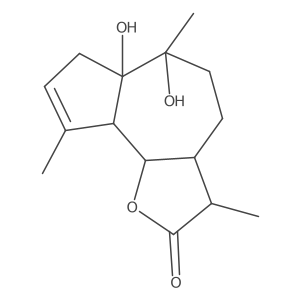 (3S,3aS,6S,6aR,9aR,9bS)-3a,4,5,6,6a,7,9a,9b-Octahydro-6,6a-dihydroxy-3,6,9-trimethylazuleno[4,5-b]furan-2(3H)-one结构式