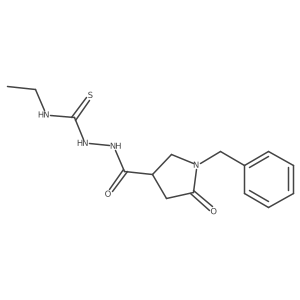 1-Benzyl-N-[(ethylcarbamothioyl)amino]-5-oxopyrrolidine-3-carboxamide结构式