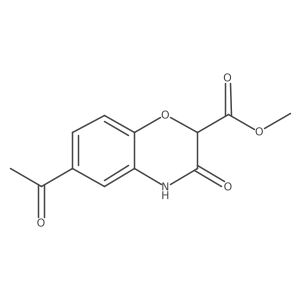 Methyl 6-acetyl-3,4-dihydro-3-oxo2h-benzo[b][1,4]-oxazine-2-carboxylate Structure