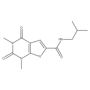 N-isobutyl-1,3-dimethyl-2,4-dioxo-1,2,3,4-tetrahydrothieno[2,3-d]pyrimidine-6-carboxamide Structure
