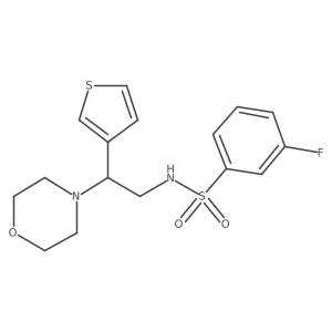 3-fluoro-N-(2-morpholino-2-(thiophen-3-yl)ethyl)benzenesulfonamide Structure
