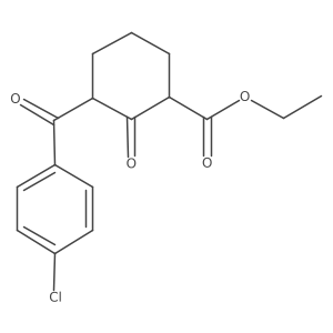 3-(4-Chloro-benzoyl)-2-oxo-cyclohexanecarboxylic acid ethyl ester Structure