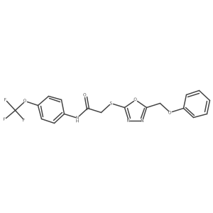 2-((5-(phenoxymethyl)-1,3,4-oxadiazol-2-yl)thio)-N-(4-(trifluoromethoxy)phenyl)acetamide Structure