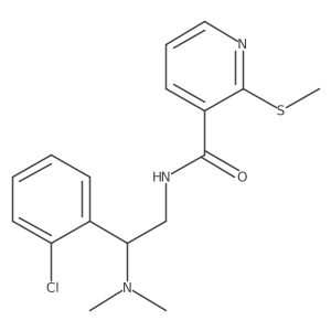 N-[2-(2-chlorophenyl)-2-(dimethylamino)ethyl]-2-(methylsulfanyl)pyridine-3-carboxamide结构式