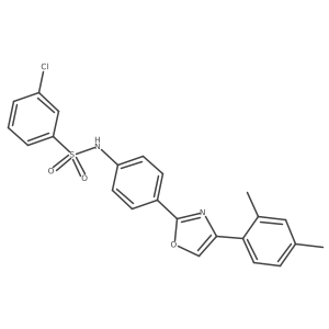 3-Chloro-N-[4-[4-(2,4-dimethylphenyl)-2-oxazolyl]phenyl]benzenesulfonamide Structure