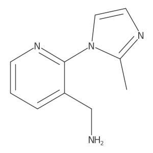 [2-(2-methyl-1H-imidazol-1-yl)pyridin-3-yl]methanamine结构式