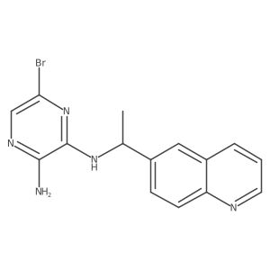 5-Bromo-N3-[1-(6-quinolinyl)ethyl]-2,3-pyrazinediamine结构式