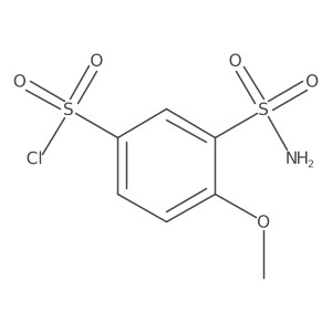 4-Methoxy-3-sulfamoylbenzene-1-sulfonyl chloride结构式