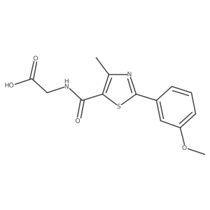 N-{[2-(3-methoxyphenyl)-4-methyl-1,3-thiazol-5-yl]carbonyl}glycine Structure
