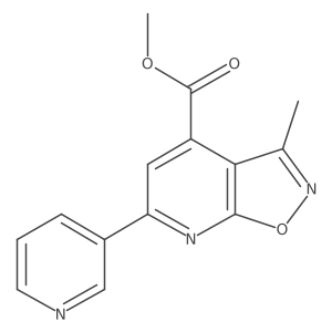Methyl 3-methyl-6-(pyridin-3-yl)isoxazolo[5,4-b]pyridine-4-carboxylate结构式