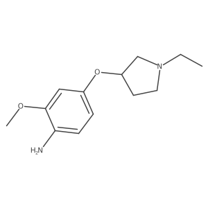 4-[(1-Ethyl-3-pyrrolidinyl)oxy]-2-methoxybenzenamine Structure