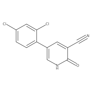 5-(2,4-Dichlorophenyl)-1,2-dihydro-2-oxo-3-pyridinecarbonitrile结构式