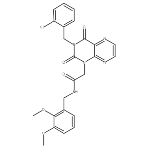 2-{3-[(2-chlorophenyl)methyl]-2,4-dioxo-1,2,3,4-tetrahydropteridin-1-yl}-N-[(2,3-dimethoxyphenyl)methyl]acetamide Structure