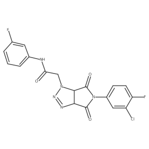 2-(5-(3-chloro-4-fluorophenyl)-4,6-dioxo-4,5,6,6a-tetrahydropyrrolo[3,4-d][1,2,3]triazol-1(3aH)-yl)-N-(3-fluorophenyl)acetamide Structure
