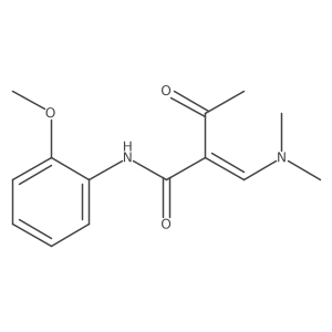 (2Z)-2-acetyl-3-(dimethylamino)-N-(2-methoxyphenyl)acrylamide Structure