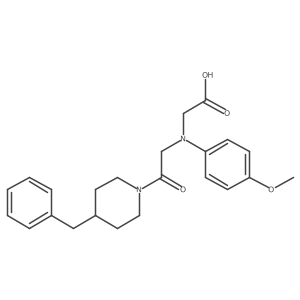[[2-(4-Benzylpiperidin-1-yl)-2-oxoethyl]-(4-methoxyphenyl)amino]acetic acid Structure