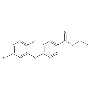 3-Pyridinecarboxylic acid, 6-(5-amino-2-methylphenoxy)-, ethyl ester结构式