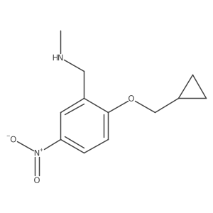 2-(Cyclopropylmethoxy)-N-methyl-5-nitrobenzenemethanamine Structure