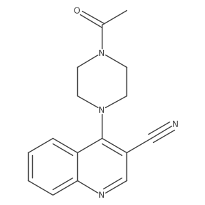 4-(4-Acetyl-1-piperazinyl)-3-quinolinecarbonitrile结构式