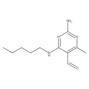 2-Amino-4-methyl-6-(pentylamino)pyrimidine-5-carbaldehyde结构式
