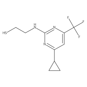 2-[(4-Cyclopropyl-6-(trifluoromethyl)pyrimidin-2-yl]amino)ethanethiol Structure