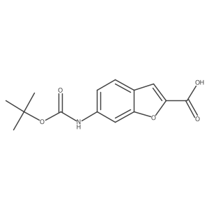 6-{[(Tert-butoxy)carbonyl]amino}-1-benzofuran-2-carboxylic acid结构式