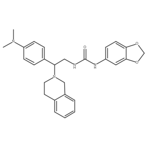 1-(benzo[d][1,3]dioxol-5-yl)-3-(2-(3,4-dihydroisoquinolin-2(1H)-yl)-2-(4-(dimethylamino)phenyl)ethyl)urea Structure