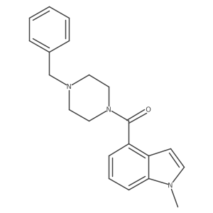 (4-benzylpiperazin-1-yl)(1-methyl-1H-indol-4-yl)methanone Structure