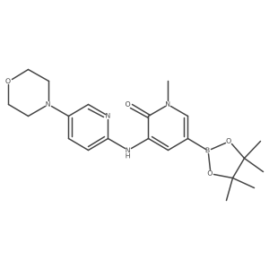 1-Methyl-3-((5-morpholinopyridin-2-yl)amino)-5-(4,4,5,5-tetramethyl-1,3,2-dioxaborolan-2-yl)pyridin-2(1h)-one结构式