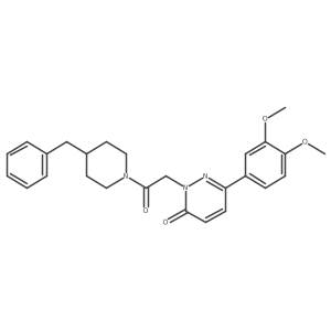 2-[2-(4-benzylpiperidino)-2-oxoethyl]-6-(3,4-dimethoxyphenyl)-3(2H)-pyridazinone Structure