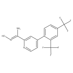 4-(2,4-Bis-trifluoromethylphenyl)-N-hydroxy-pyridine-2-carboxamidine Structure