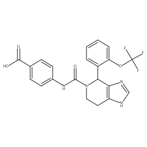 4-[({4-[2-(trifluoromethoxy)phenyl]-1,4,6,7-tetrahydro-5H-imidazo[4,5-c]pyridin-5-yl}carbonyl)amino]benzoic acid结构式